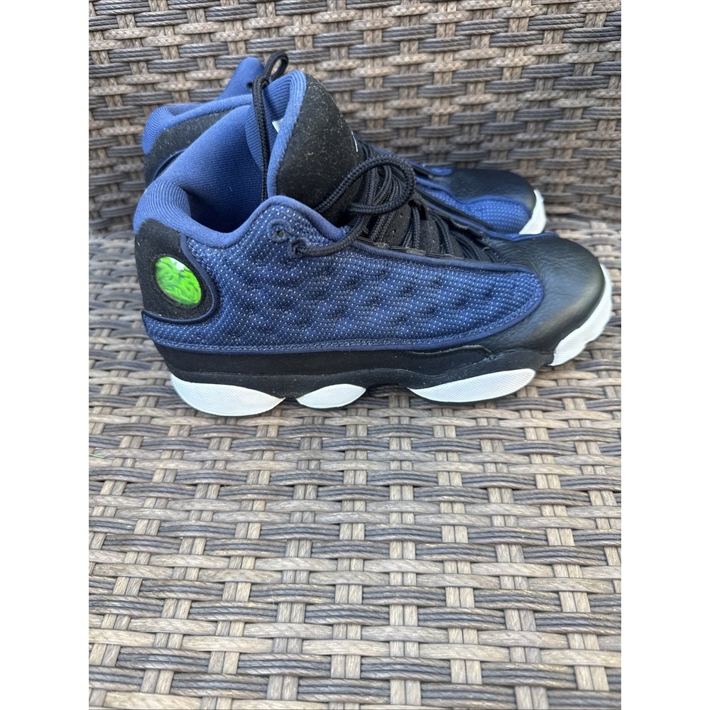 Jordan Air Jordan 13 Kids US 6Y Black/Blue/White Mid Top Leather 884129-400 - Picture 3 of 6